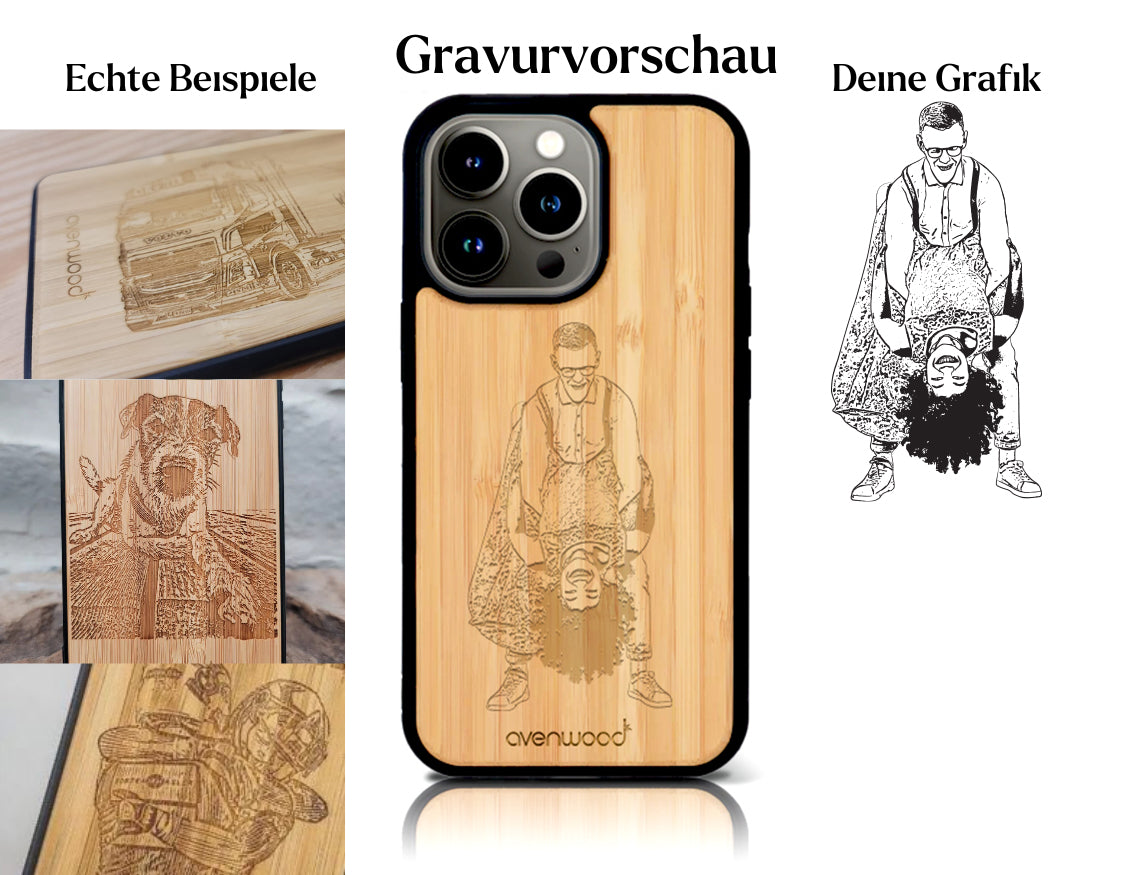 INDIVIDUELL iPhone 14 Pro Bambus-Kunststoff